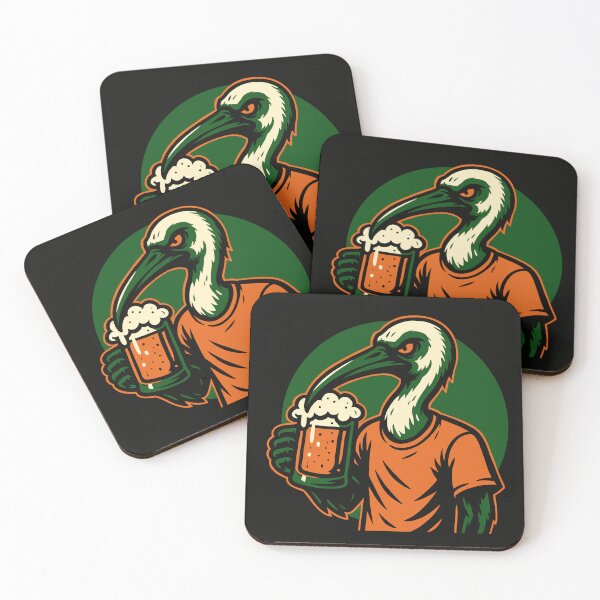 Item preview, Ibis Drinking a Beer designed and sold by Ghost on Toast.