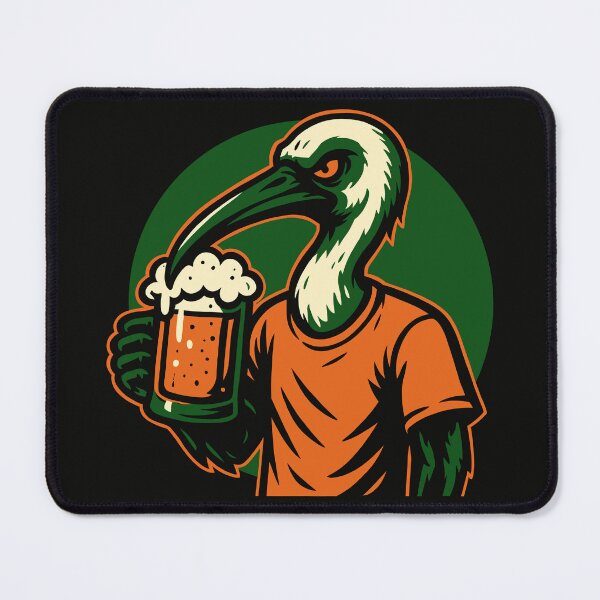 Item preview, Ibis Drinking a Beer designed and sold by Ghost on Toast.