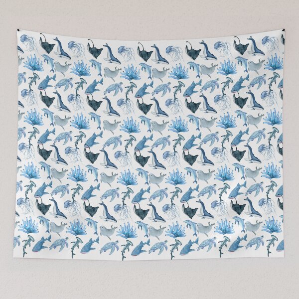 Item preview, Ocean animals pattern (big) designed and sold by L0tteKar0tte.