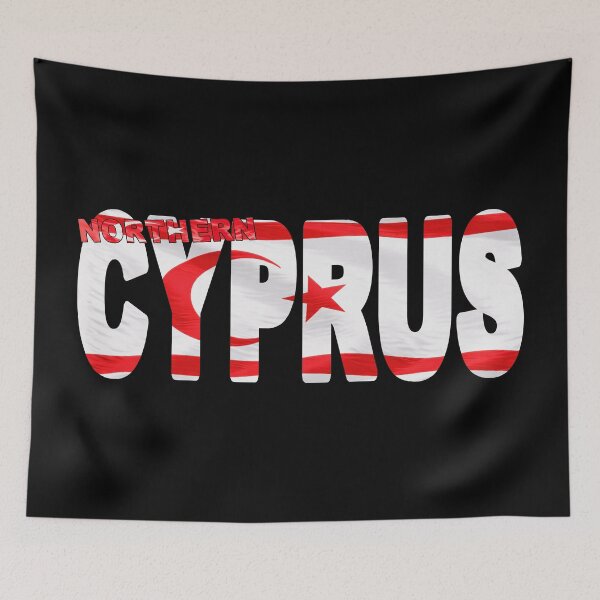 Item preview, NORTHERN CYPRUS - Flag Flying in Wind cut to Letters Souvenir Sticker Shirt designed and sold by Adam Gormley.