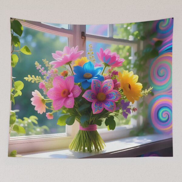 Item preview, An Artistic image of a bouquet of flowers  designed and sold by Nomad-Maynard.