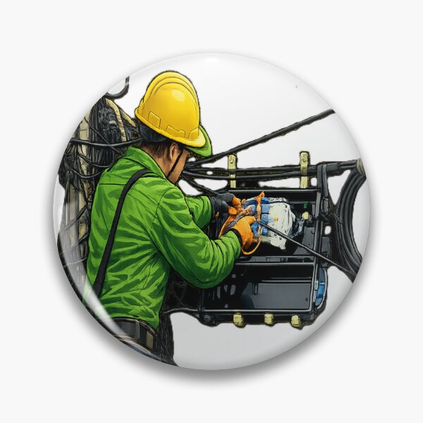 Item preview, Fiber Optic Technician at Work – Telecom Network Installation Illustration designed and sold by RPaulino Images.