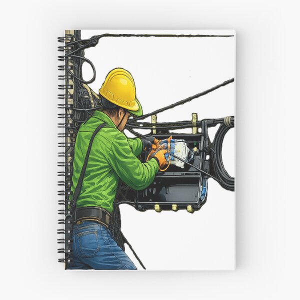 Item preview, Fiber Optic Technician at Work – Telecom Network Installation Illustration designed and sold by RPaulino Images.