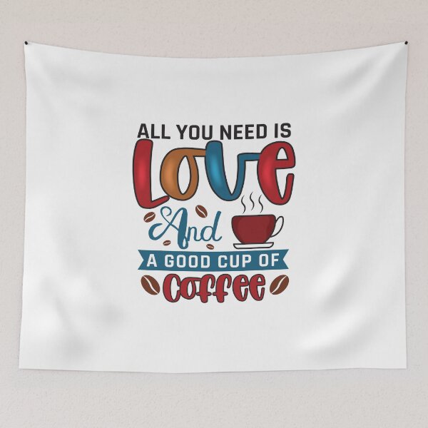Item preview, "Love and Coffee" Minimalist Typography T-Shirt for Caffeine Lovers and Romantics designed and sold by ChameraDesign.
