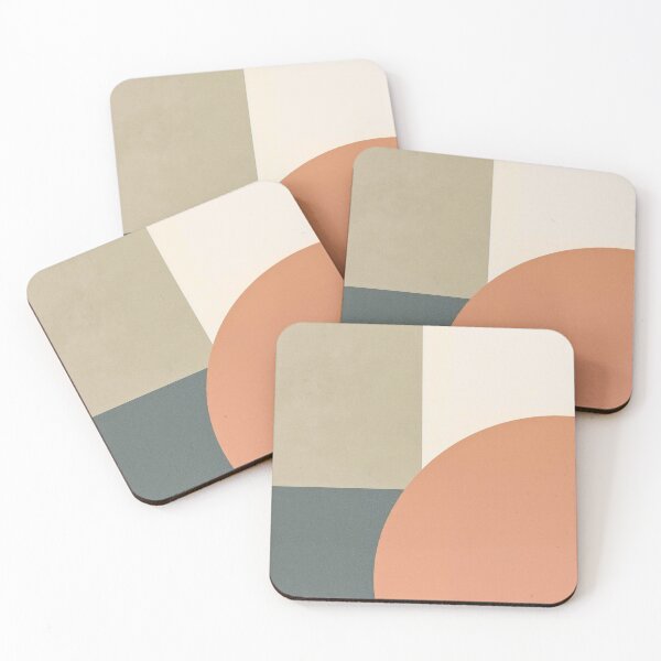 Item preview, Nordic Horizon: Mid-Century Modern Geometric Abstract with Oversized Circle designed and sold by Cozyartsss.
