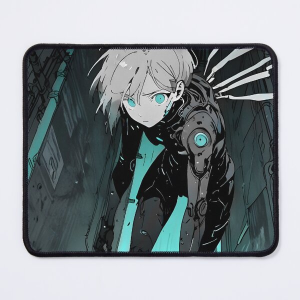Item preview, ECHO: Monochrome Damaged Wing Industrial Descent | Cute Cyberpunk Anime Girl designed and sold by Sytrics.