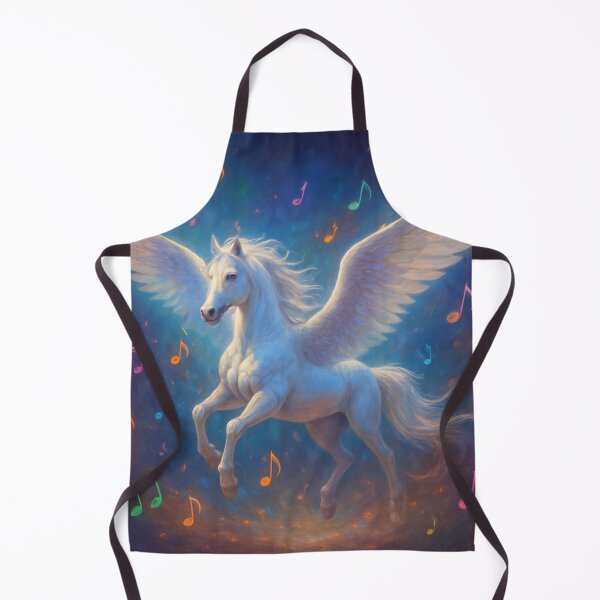Item preview, Magical White Pegasus Dancing Among Musical Notes designed and sold by Golazos.