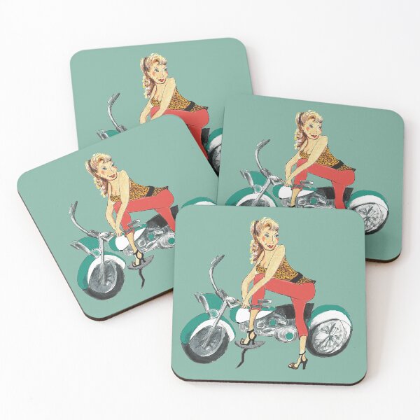 Item preview, Retro Biker Chick designed and sold by Annie18c.