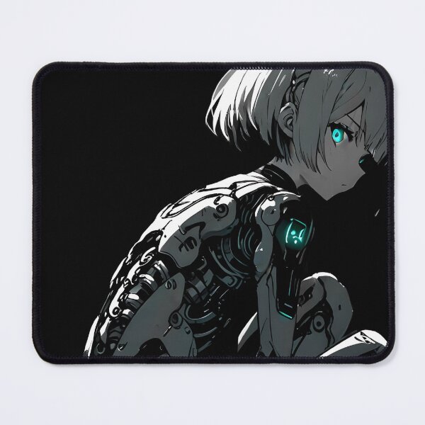 Item preview, ECHO: Monochrome Shadow Bionic Spine Crouch | Cute Cyberpunk Anime Girl designed and sold by Sytrics.