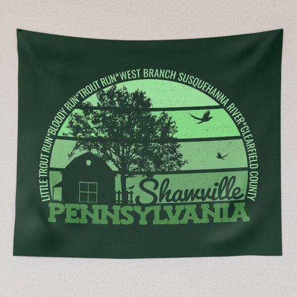 Item preview, Shawville Pennsylvania Sunset Retro Vintage Local Pride Logo designed and sold by CRHPOD20.