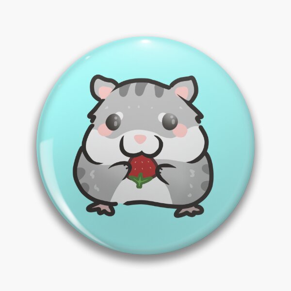 Item preview,  Cute Fat Hamster Eating Strawberry designed and sold by Linnsworld.