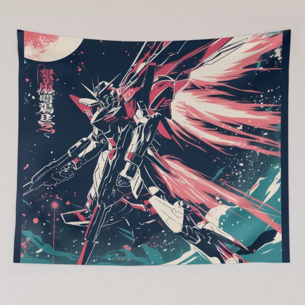 Item preview, Gundam Wing Zero Vaporwave designed and sold by AnimeArsenalPrints.