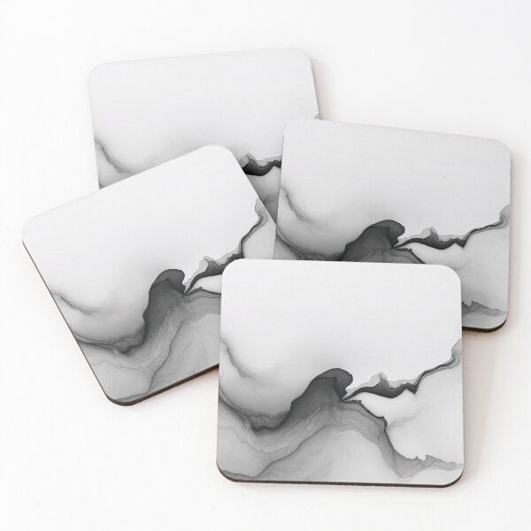 Item preview, Obsidian Flow: Modern Minimalist Black and White Fluid Ink Abstract designed and sold by Cozyartsss.