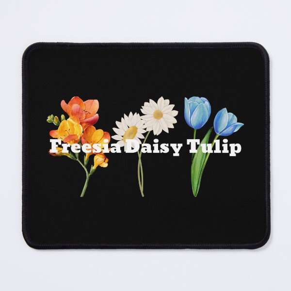 Item preview, freesia daisy tulip - white font designed and sold by "Nice" Guy Recovery Co..