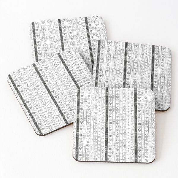 Item preview, Heartstripe – Sketchy Love & Monochrome Flow designed and sold by PatternFlux.