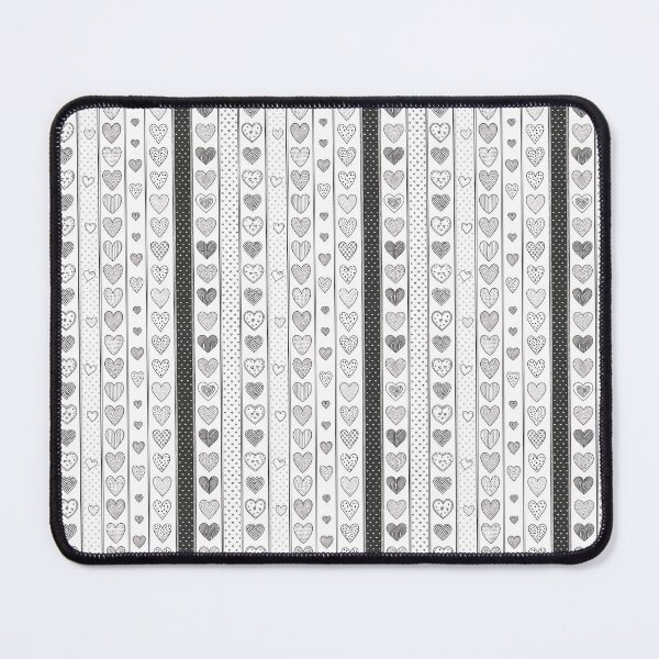 Item preview, Heartstripe – Sketchy Love & Monochrome Flow designed and sold by PatternFlux.
