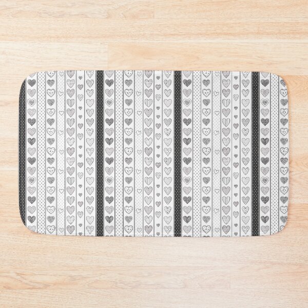 Item preview, Heartstripe – Sketchy Love & Monochrome Flow designed and sold by PatternFlux.