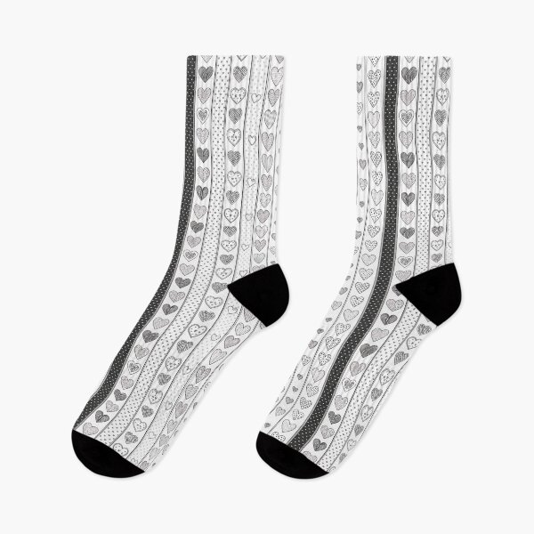 Item preview, Heartstripe – Sketchy Love & Monochrome Flow designed and sold by PatternFlux.