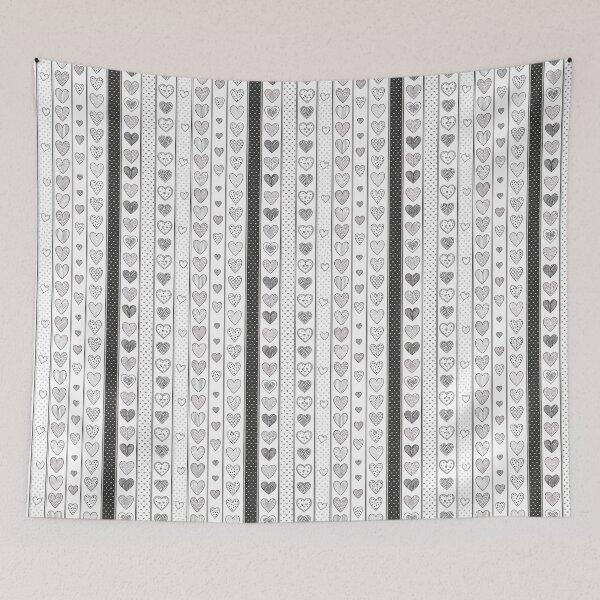 Item preview, Heartstripe – Sketchy Love & Monochrome Flow designed and sold by PatternFlux.