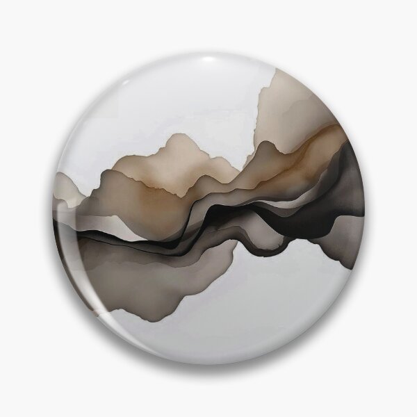 Item preview, Ethereal Horizon: Moody Fluid Abstract in Charcoal and Earthy Umber designed and sold by Cozyartsss.