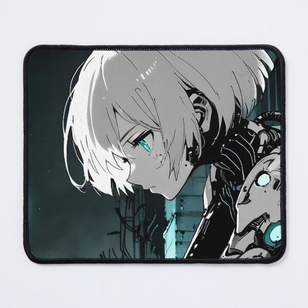 Item preview, ECHO: Monochrome Lofi Bionic Side Profile | Cute Cyberpunk Anime Girl designed and sold by Sytrics.