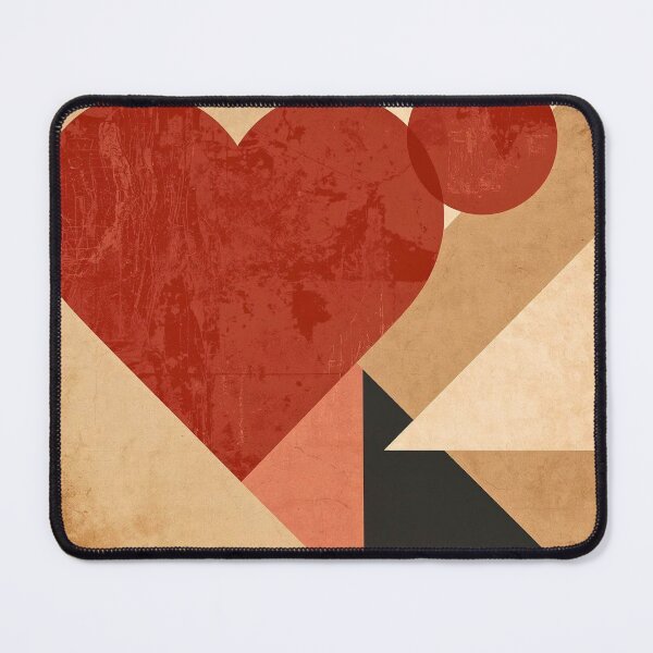 Item preview, Rustic Geometry Mid-Century Modern Abstract Heart Tangram designed and sold by Cozyartsss.