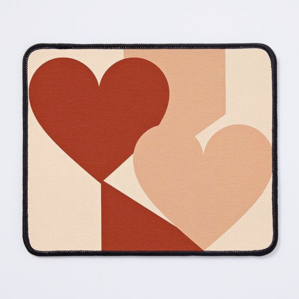 Item preview, Twin Souls: Minimalist Mid-Century Modern Heart Abstract designed and sold by Cozyartsss.