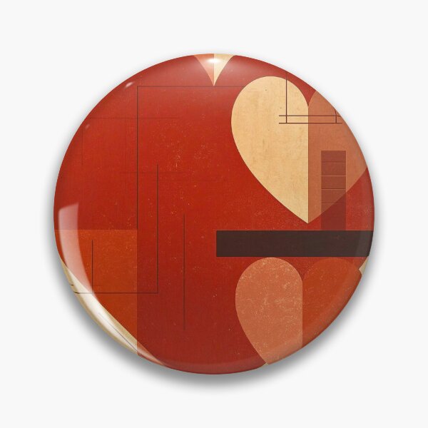 Item preview, Heart Blueprint: Mid-Century Modern Bauhaus Geometric Abstract designed and sold by Cozyartsss.