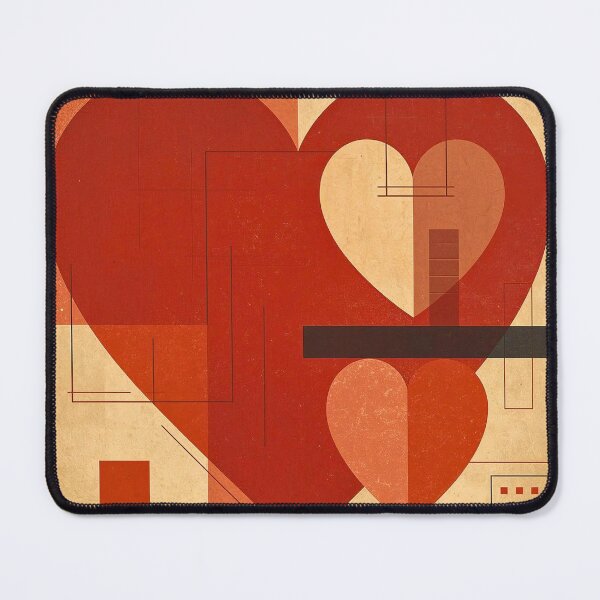 Item preview, Heart Blueprint: Mid-Century Modern Bauhaus Geometric Abstract designed and sold by Cozyartsss.