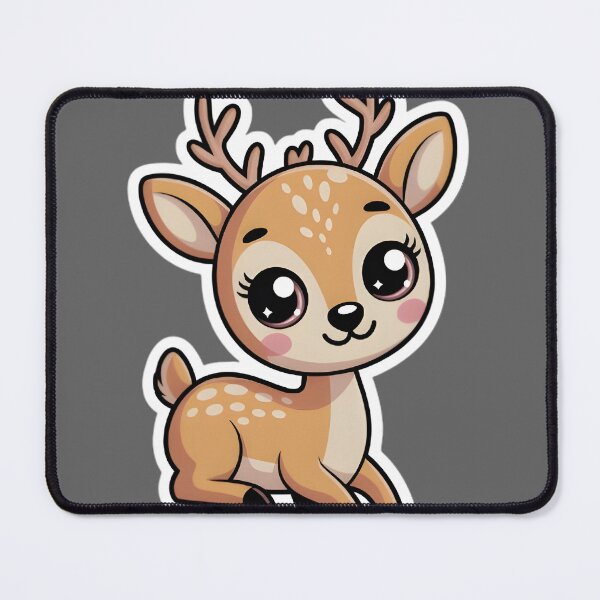Item preview, Cute Deer Sticker – Adorable Kawaii Baby Deer Illustration designed and sold by GraphGUY.