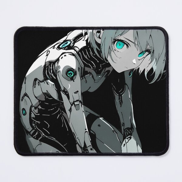 Item preview, ECHO: Monochrome Void Stealth Predator Crouch | Cute Cyberpunk Anime Girl designed and sold by Sytrics.