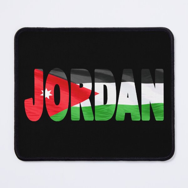 Item preview, JORDAN - Flag Flying in Wind cut to Letters Souvenir Sticker Shirt designed and sold by Adam Gormley.