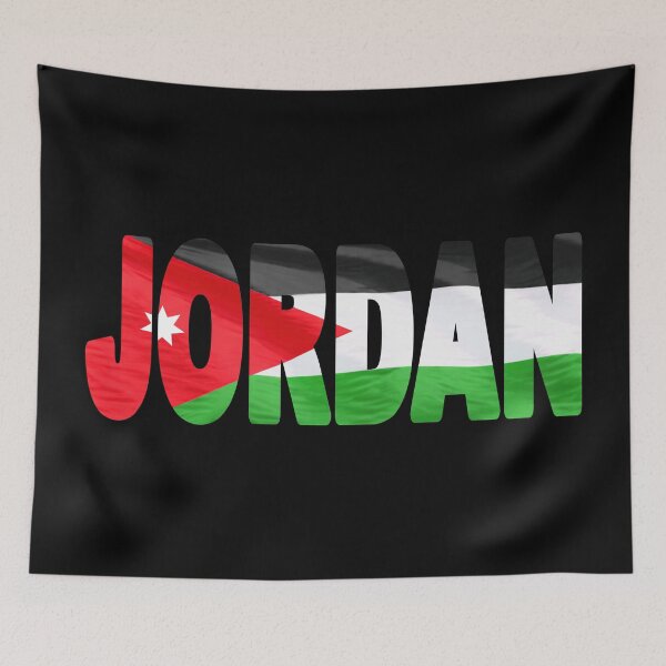 Item preview, JORDAN - Flag Flying in Wind cut to Letters Souvenir Sticker Shirt designed and sold by Adam Gormley.