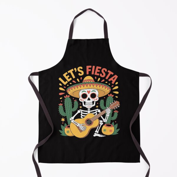 Item preview,  Skull Playing Guitar with Sombrero Let's Fiesta Party designed and sold by MatthewJordas.