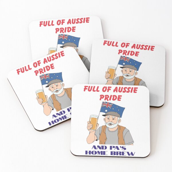 Item preview, Full of Aussie Pride & Pa’s Home Brew – Funny Australia Day Shirt designed and sold by Hintotees.