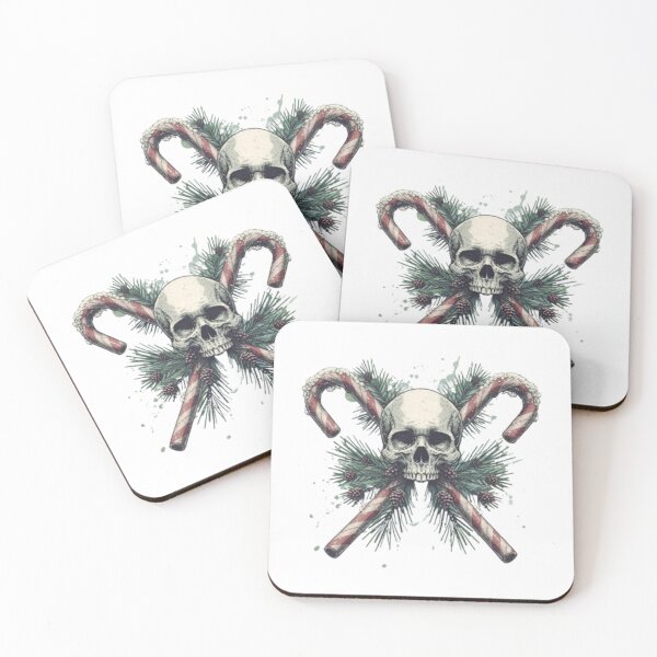 Item preview, Crossed Candy Canes Skull Emblem – LowBatteryHQ Holiday Design designed and sold by LowBatteryHQ.