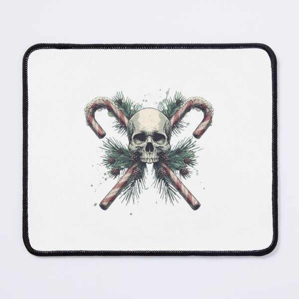 Item preview, Crossed Candy Canes Skull Emblem – LowBatteryHQ Holiday Design designed and sold by LowBatteryHQ.