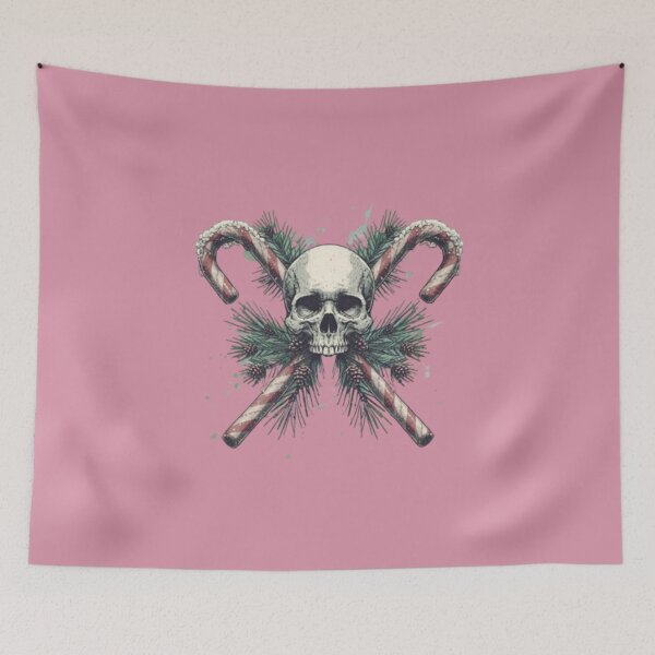 Item preview, Crossed Candy Canes Skull Emblem – LowBatteryHQ Holiday Design designed and sold by LowBatteryHQ.