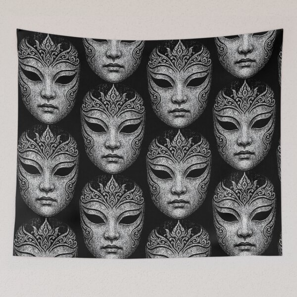 Item preview, Chinese Opera Mask - Dark Oriental Symbolic Art designed and sold by Mortisigil.