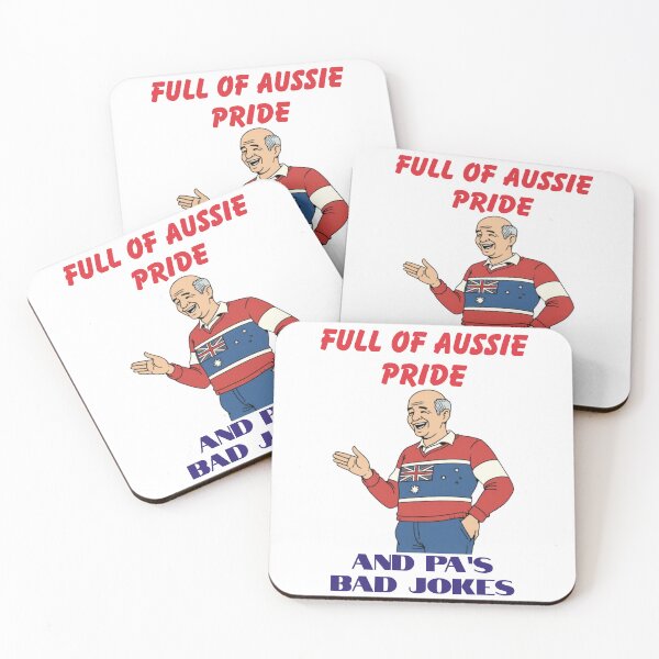 Item preview, Full of Aussie Pride & Pa’s Bad Jokes – Funny Australia Day Shirt designed and sold by Hintotees.