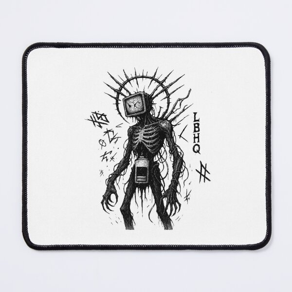 Item preview, Static Ritual Demon – Glitched CRT Skull • LowBatteryHQ designed and sold by LowBatteryHQ.