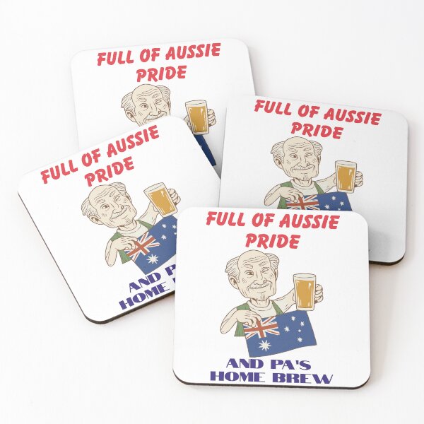 Item preview, Full of Aussie Pride & Pa’s Home Brew – Funny Australia Day Shirt designed and sold by Hintotees.