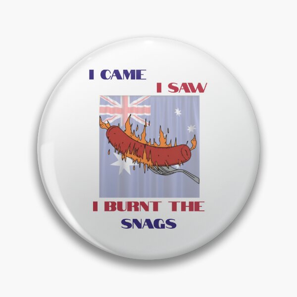 Item preview, I Came, I Saw, I Burnt the Snags – Funny Australia Day BBQ Shirt designed and sold by Hintotees.