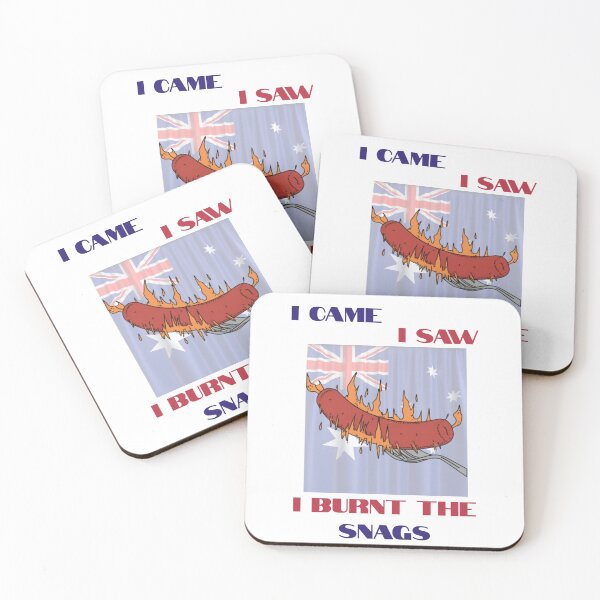 Item preview, I Came, I Saw, I Burnt the Snags – Funny Australia Day BBQ Shirt designed and sold by Hintotees.
