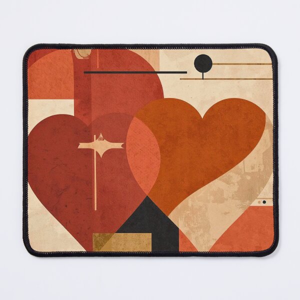 Item preview, Constructed Affection: Mid-Century Modern Bauhaus Heart Abstract designed and sold by Cozyartsss.