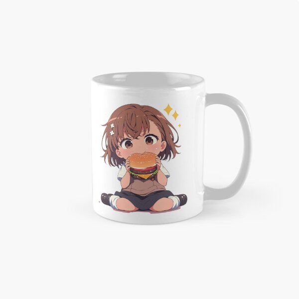 Item preview, Misaka Mikoto A Certain Scientific Railgun Anime Girl Chibi Kawaii Burger Cute Focus designed and sold by mildaclairmo.