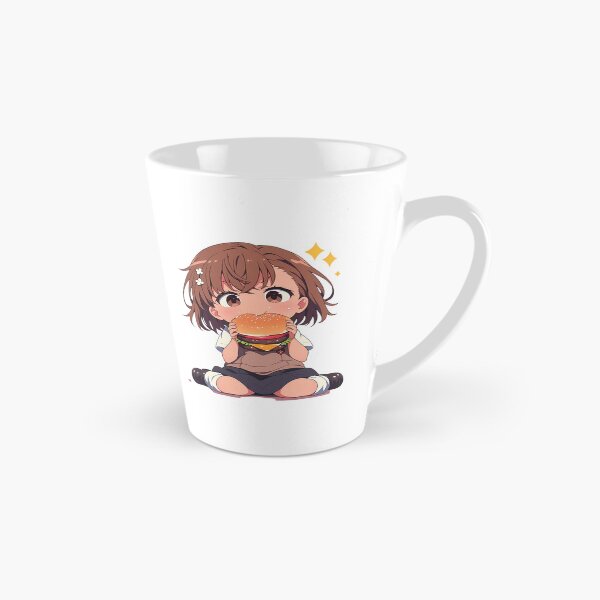 Item preview, Misaka Mikoto A Certain Scientific Railgun Anime Girl Chibi Kawaii Burger Cute Focus designed and sold by mildaclairmo.