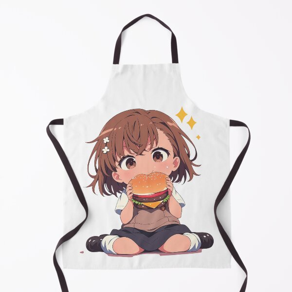 Item preview, Misaka Mikoto A Certain Scientific Railgun Anime Girl Chibi Kawaii Burger Cute Focus designed and sold by mildaclairmo.