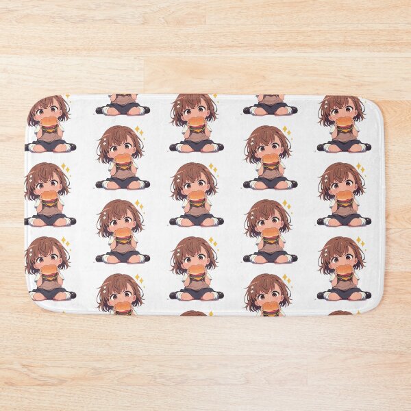 Item preview, Misaka Mikoto A Certain Scientific Railgun Anime Girl Chibi Kawaii Burger Cute Focus designed and sold by mildaclairmo.