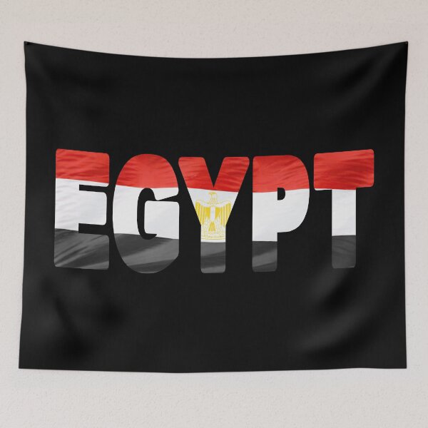 Item preview, EGYPT - Flag Flying in Wind cut to Letters Souvenir Sticker Shirt designed and sold by Adam Gormley.